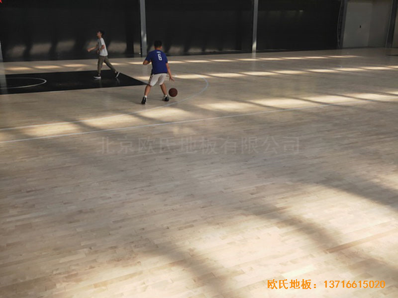 南陽驕陽體育籃球俱樂部運(yùn)動(dòng)地板施工案例3