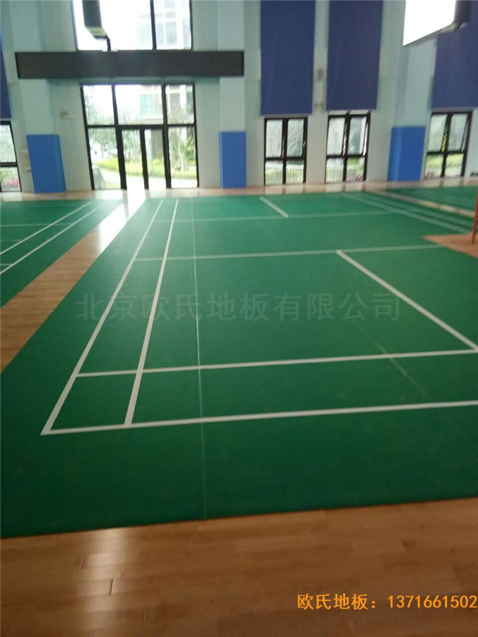 廣東珠海市中航花園羽毛球館運(yùn)動(dòng)木地板鋪設(shè)案例1