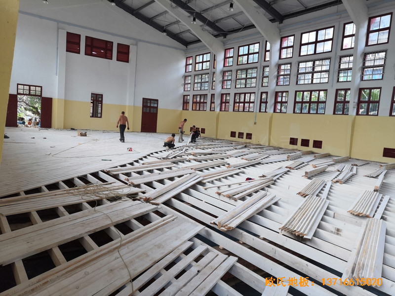 福建中國女排中國隊訓(xùn)練基地排球場館體育地板鋪設(shè)案例2