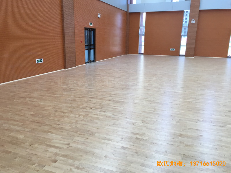 山西晉中榆次區(qū)寇村小學運動館體育地板施工案例1