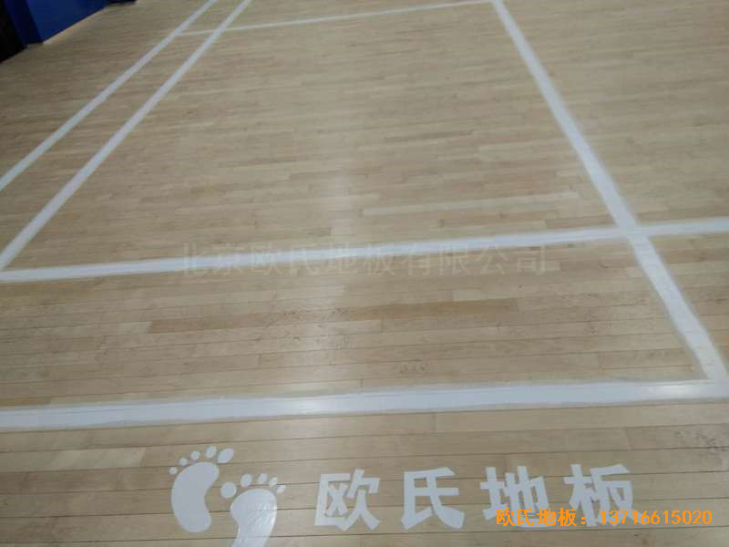 山西陽泉退休黨支部活動中心運(yùn)動地板施工案例4