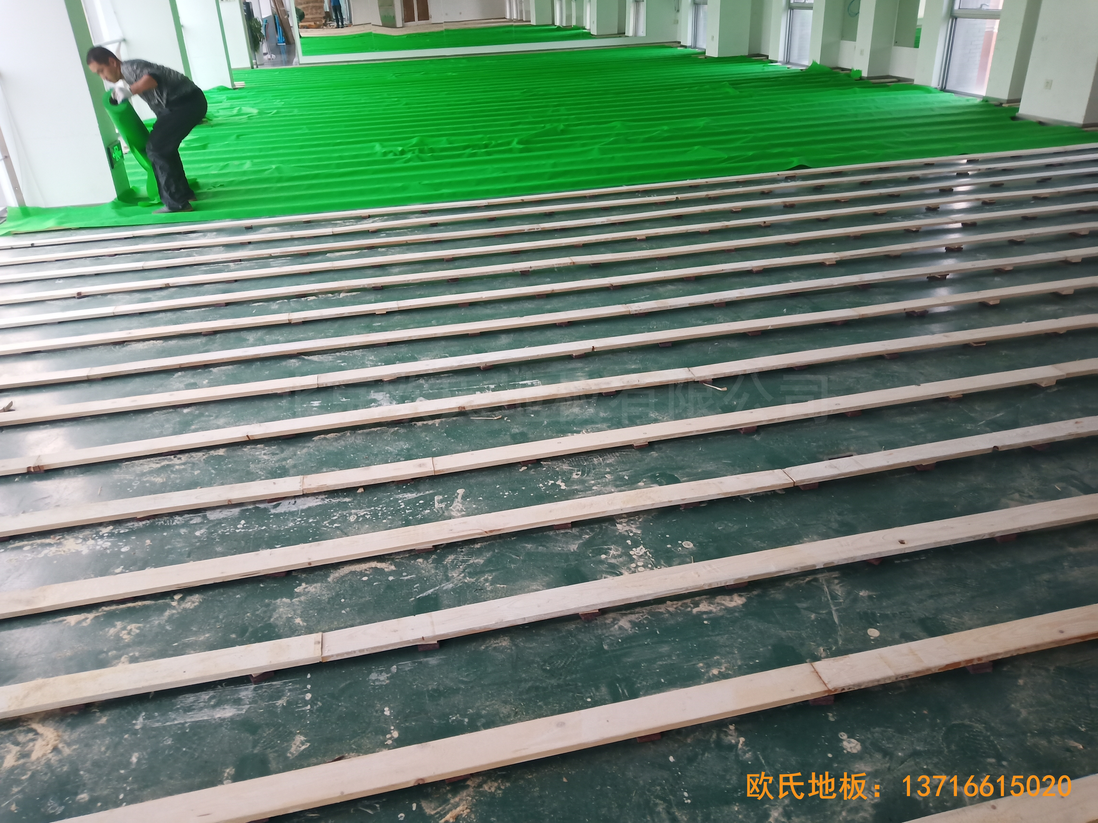 中國科學(xué)院技術(shù)研究所運動館體育地板鋪裝案例1