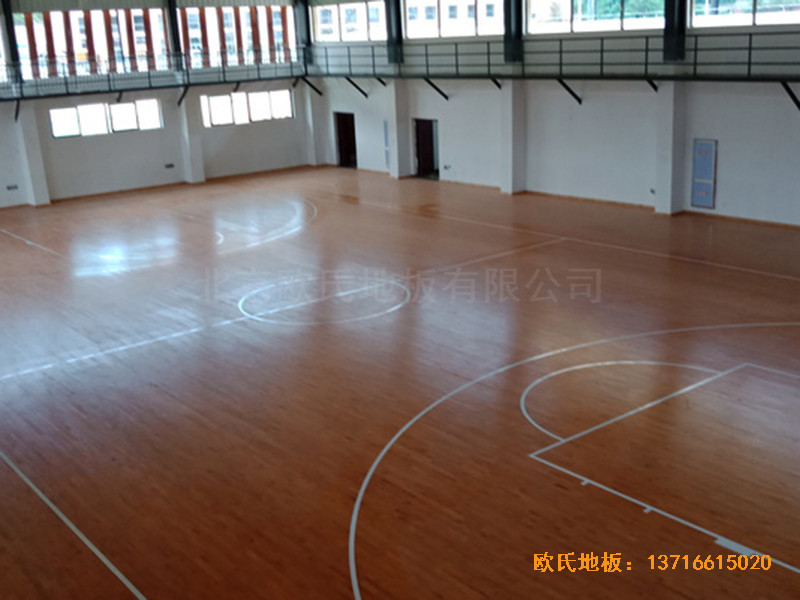 江西新余渝水七小籃球館運(yùn)動(dòng)地板鋪設(shè)案例5