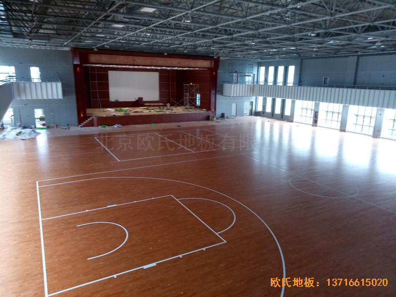 樂清中學(xué)籃球館運(yùn)動(dòng)地板鋪裝案例5