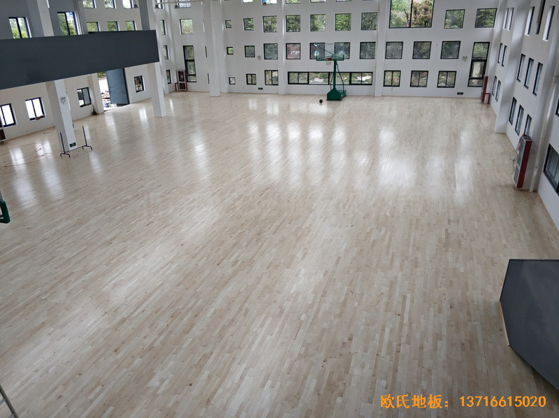 浙江寧波高新消防大隊(duì)籃球館體育木地板安裝案例3