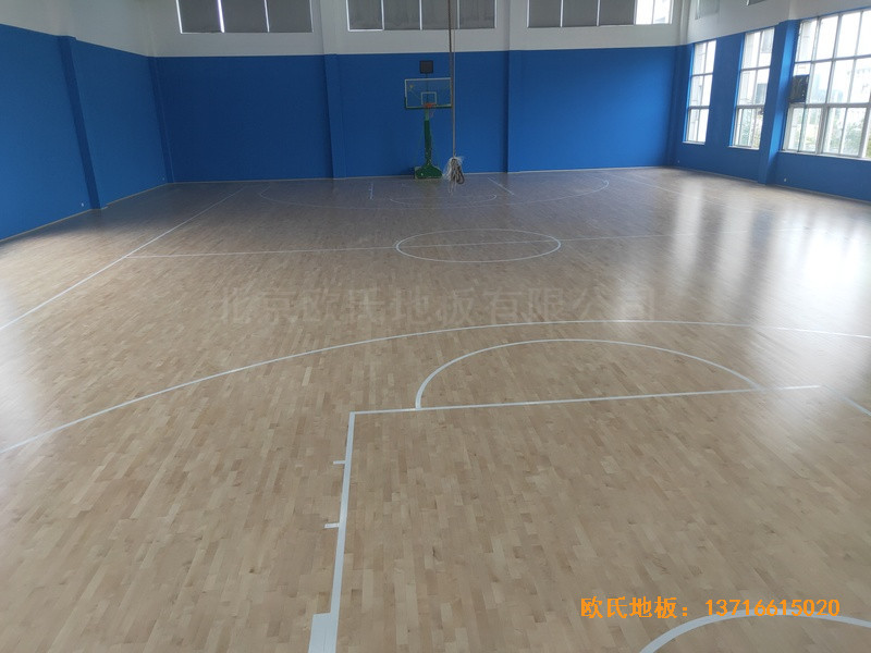 溫州消防特勤大隊(duì)籃球館體育木地板施工案例4