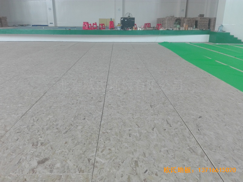 湖南益陽第十六中學(xué)體育館體育木地板鋪裝案例2