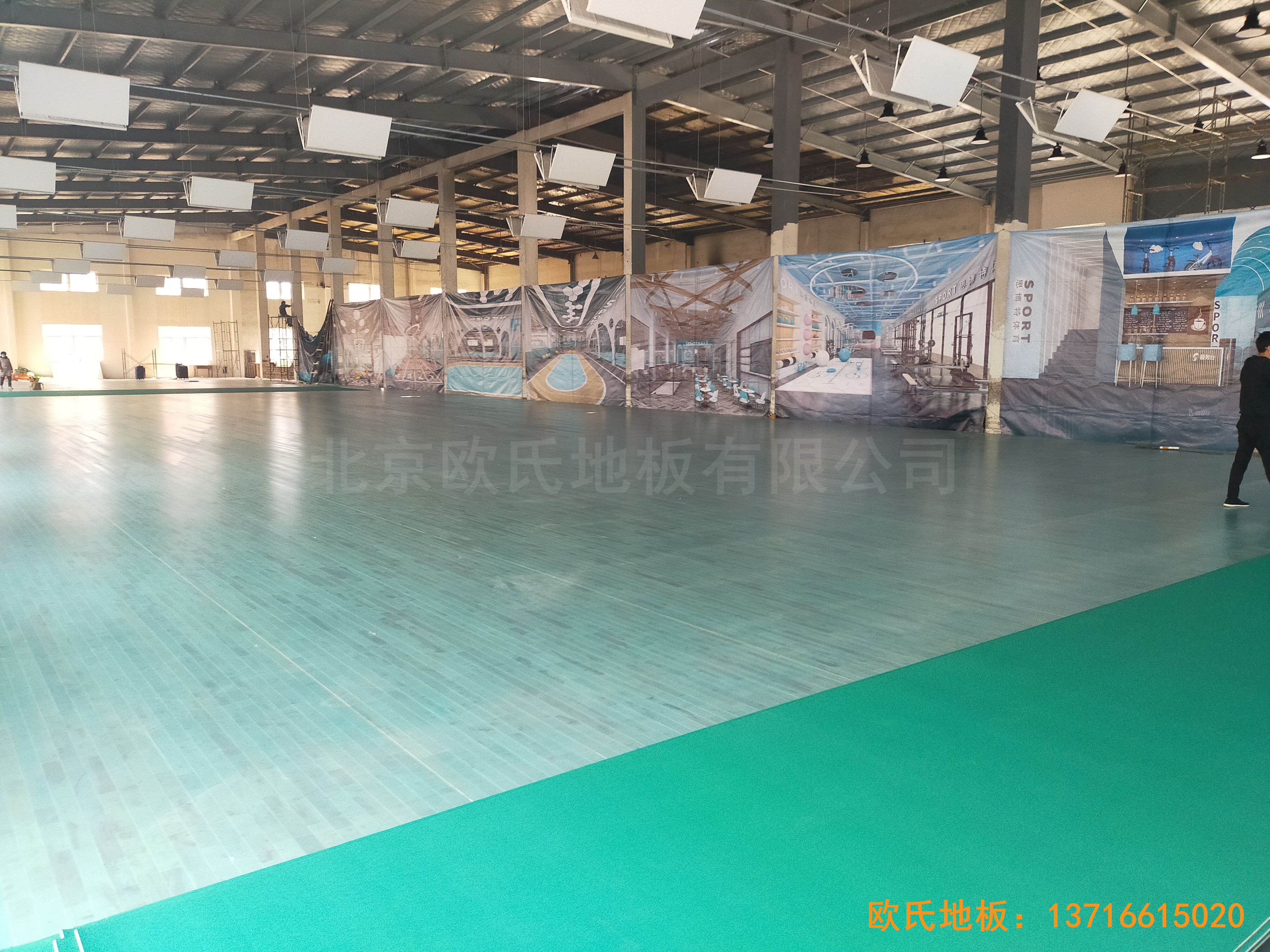 紹興柯橋群賢198文創(chuàng)園運動地板鋪設(shè)案例5