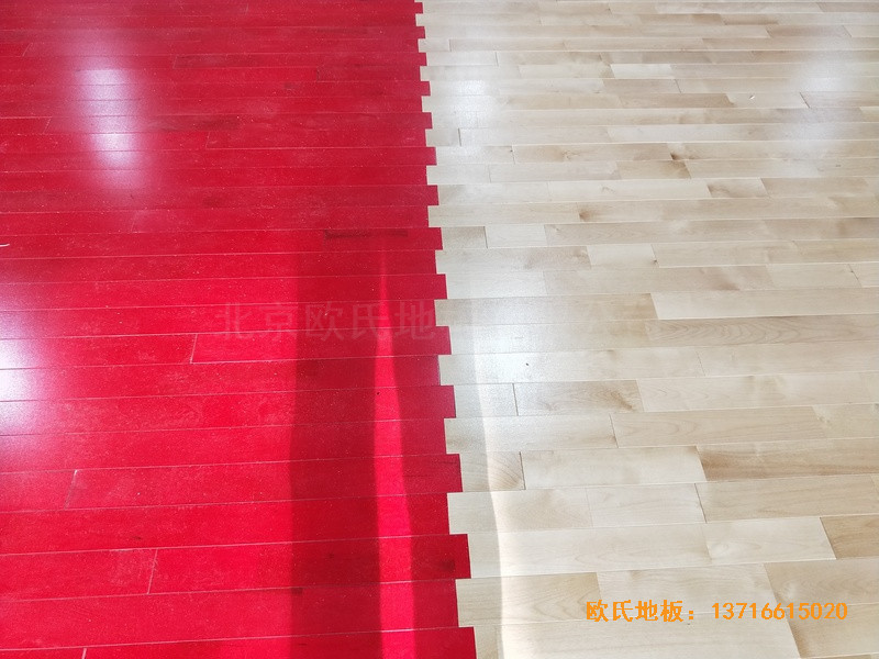 長春CBD汽車生活館籃球館運(yùn)動木地板鋪設(shè)案例2