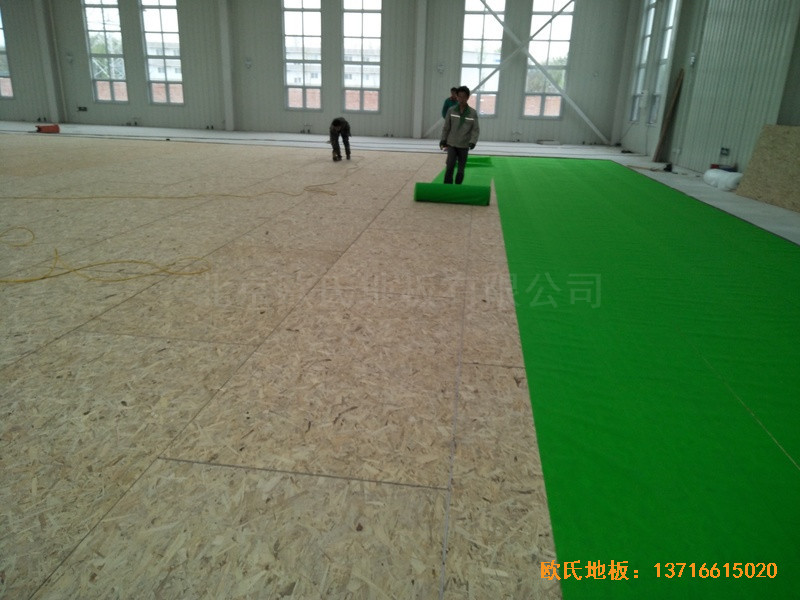 北京麗澤金融活動中心運動木地板鋪裝案例3