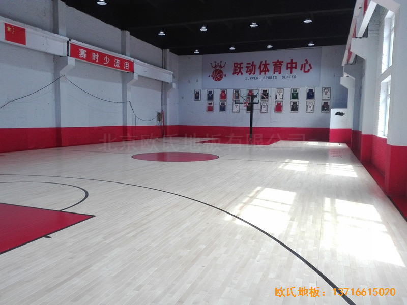 吉林琿春躍動體育中心運動木地板施工案例0
