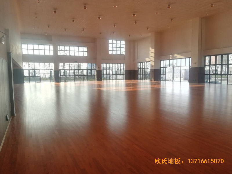 安徽懷寧籃球館體育地板鋪設(shè)案例4