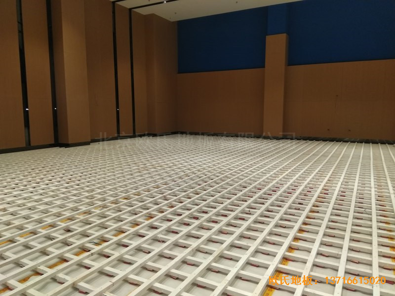 山東臨沂掌舵會(huì)所運(yùn)動(dòng)館體育地板施工案例1
