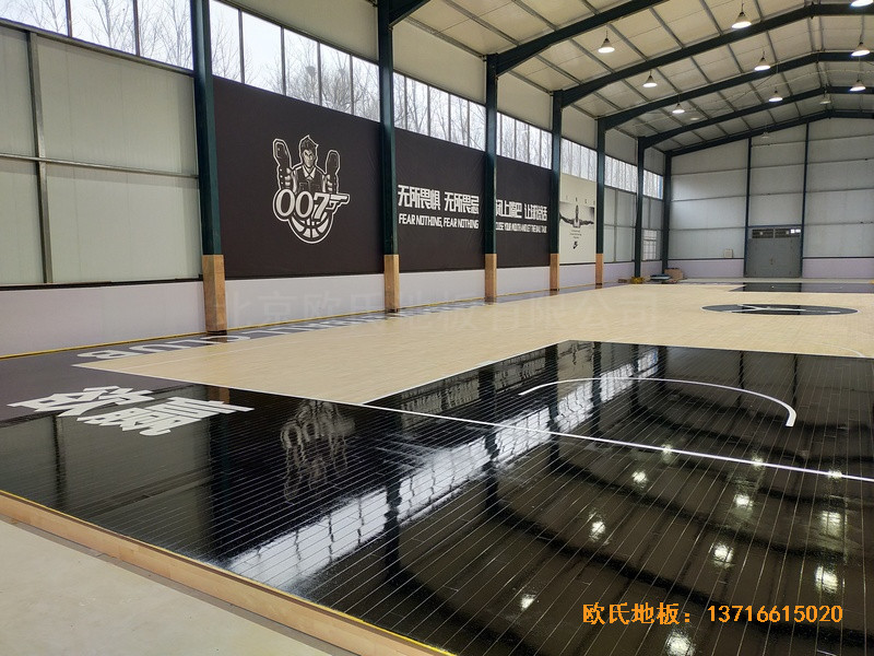 山東北環(huán)路平安行駕?；@球館體育木地板施工案例5