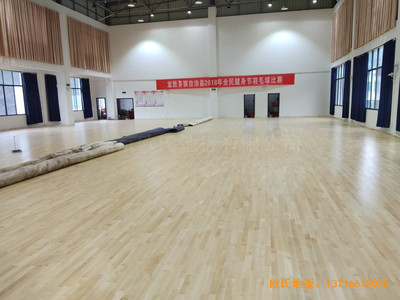 廣西龍勝縣黨校運動館體育地板施工案例