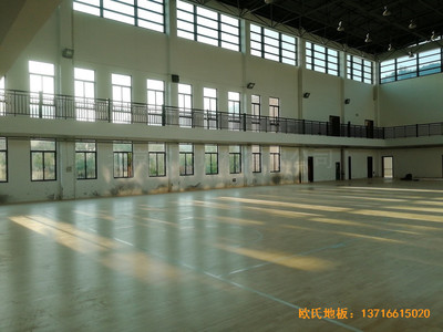 杭州建德籃球館體育木地板鋪設案例