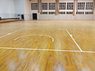 江蘇宿遷消防支隊(duì)籃球館運(yùn)動(dòng)木地板安裝案例