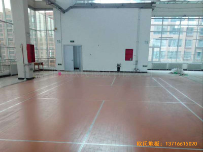 甘肅天水清水縣農(nóng)業(yè)學(xué)院籃球館體育木地板安裝案例