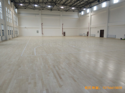 西安63751部隊(duì)籃球館體育木地板施工案例