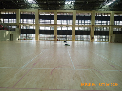 云南滇西技術(shù)大學(xué)總部籃球館運(yùn)動(dòng)地板施工案例
